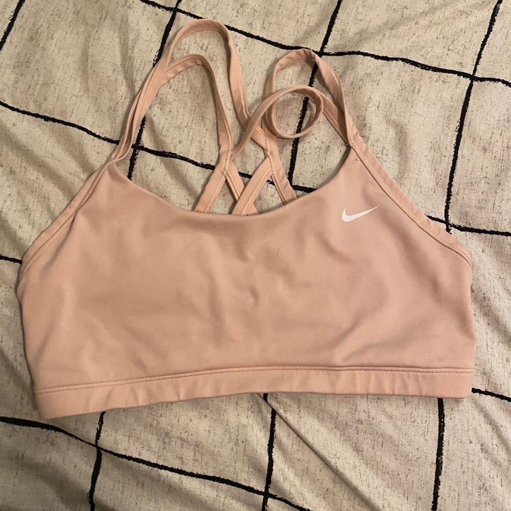 Large mile light pink sports bra